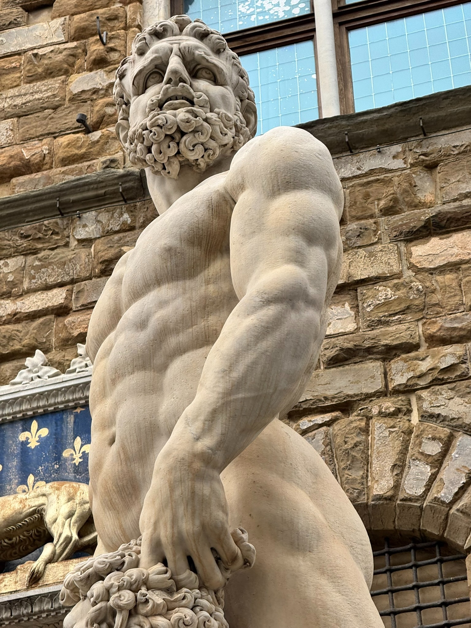 A figure in marble